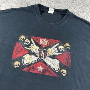 Brantley Gilbert Tour Shirt Mens 2x Black Devil Don't Sleep 2017‎ Double Sided